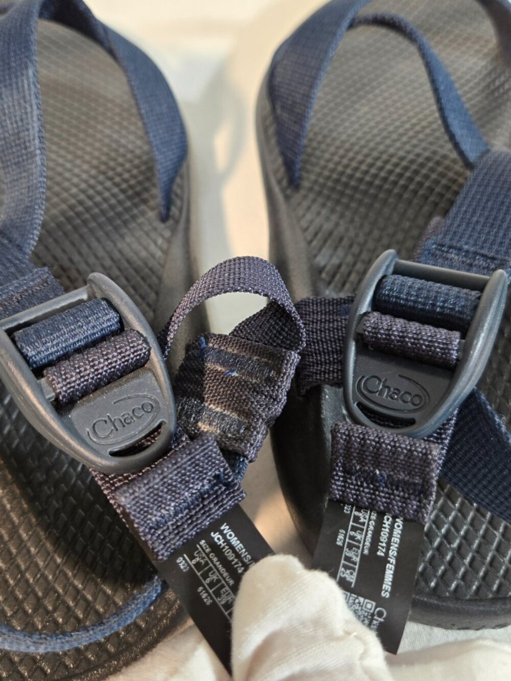 CHACO Blue Strappy Polyester All-Day-Arch-Support Classic Z1 Sandals Women Sz. 8 - Picture 14 of 17